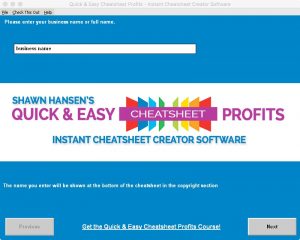 Instant Cheatsheet Creator Software Presented by Shawn Hansen