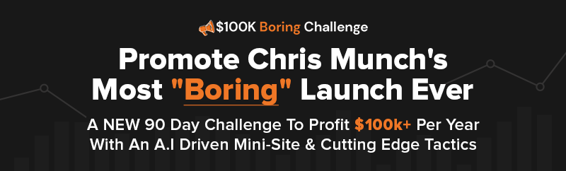 Chris Munch – The $100k Boring Challenge