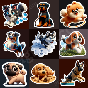 DFY Doggy Stickers