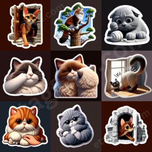 dfy kitty stickers