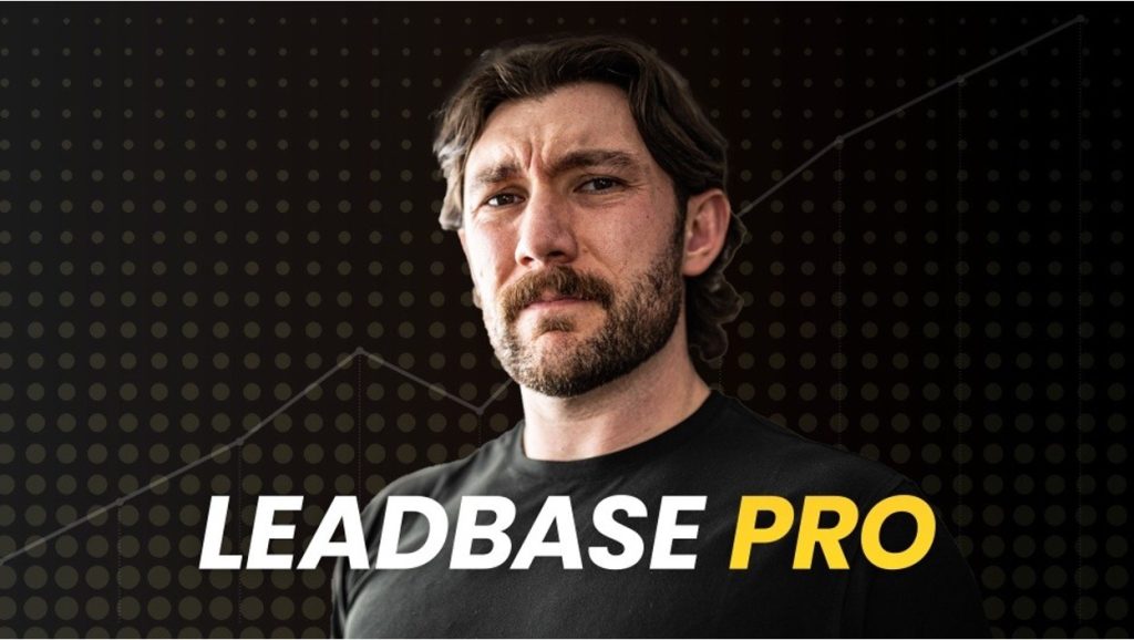 Ryan Magdanz with “LeadBase Pro” in text underneath him